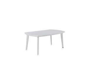 Mesa blanca de plástico para exterior
