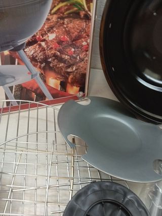 AKTIVE Barbacoa carbón portátil redonda 46x89 cm