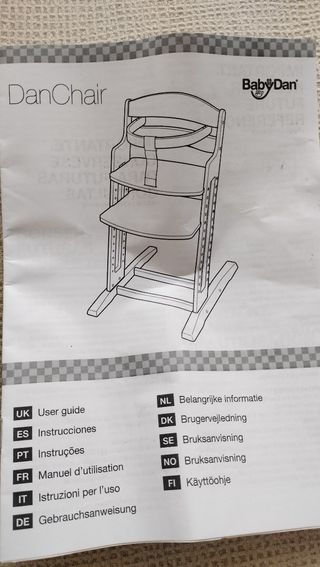 Trona evolutiva  Babydan+ protectores+sujecc bebé