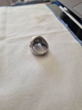 Anello teschio argento