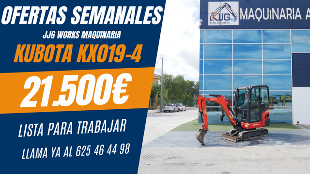 Mini excavadora Kubota KX019-4 con martillo