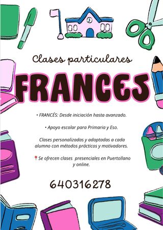 Clases Particulares de Frances y apoyo escolar 