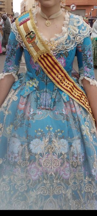Traje de Fallera Adulta Azul 
