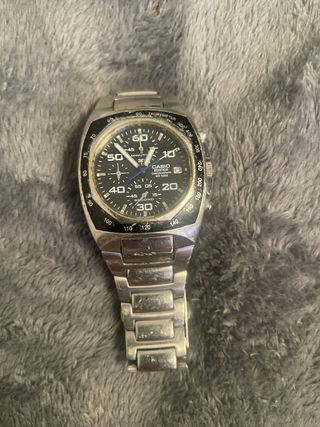 Reloj Casio Edifice Cronógrafo Plata/Negro