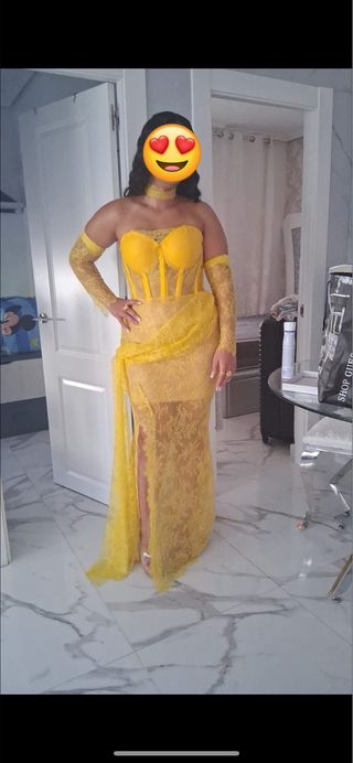 Vestido de fiesta amarillo