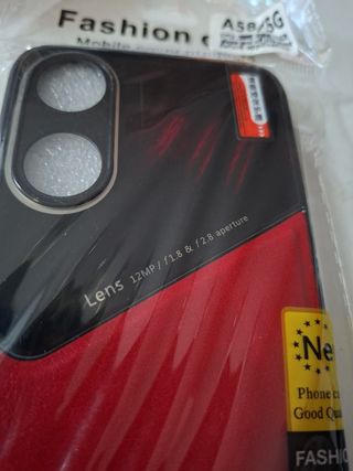 Protector Oppo A58 5G Roja y Negra