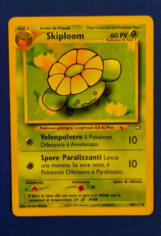 Pokémon Lotto 4 Carte Nidoran, Skiploom, Tauros, W