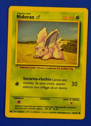 Pokémon Lotto 4 Carte Nidoran, Skiploom, Tauros, W