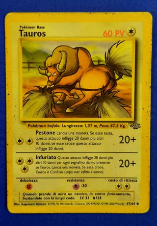 Pokémon Lotto 4 Carte Nidoran, Skiploom, Tauros, W