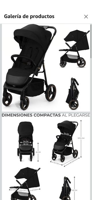 Silla de paseo Kinderkraft XL Negra