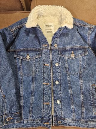 Cazadora vaquera borreguito Pull&Bear azul