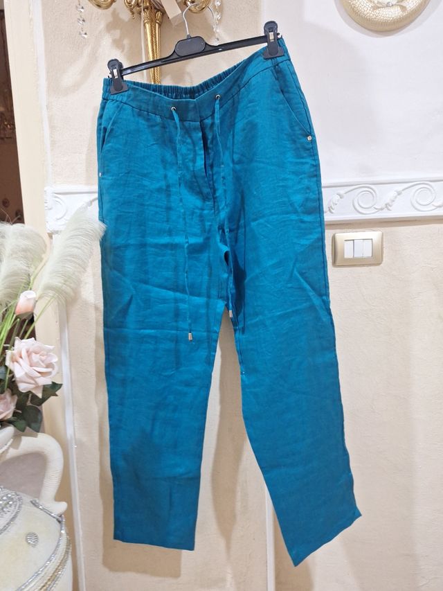 Pantalone donna teal