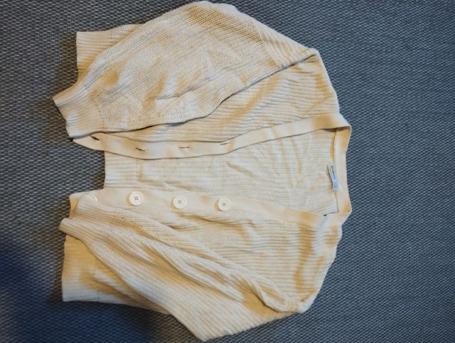 Chaqueta de punto beige