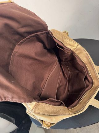 Bolso Loewe Beige y Dorado Vintage