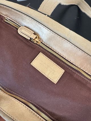 Bolso Loewe Beige y Dorado Vintage