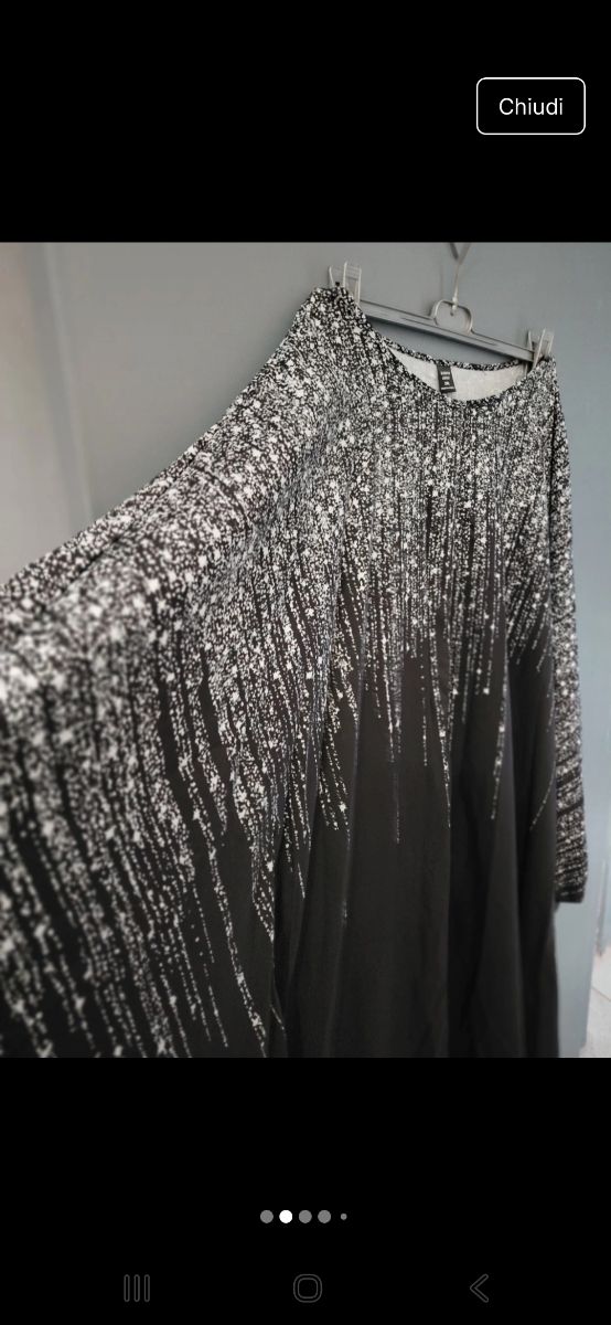 Abito da cerimonia nero e argento