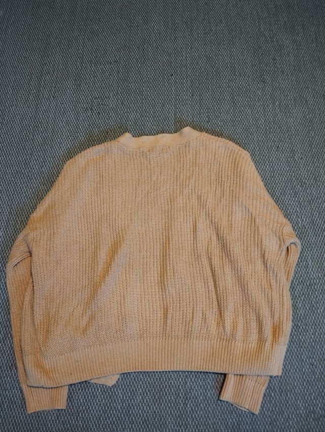 Chaqueta beige de punto