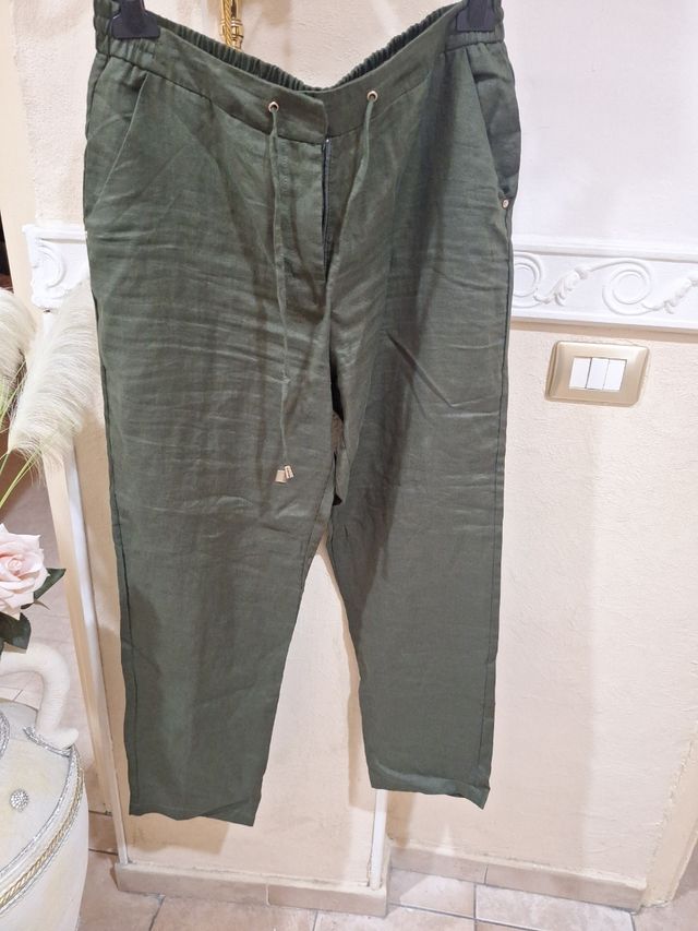 Pantalone donna verde oliva