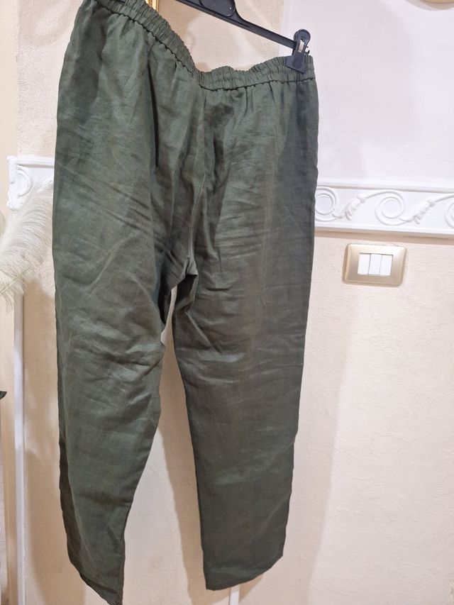 Pantalone donna verde oliva