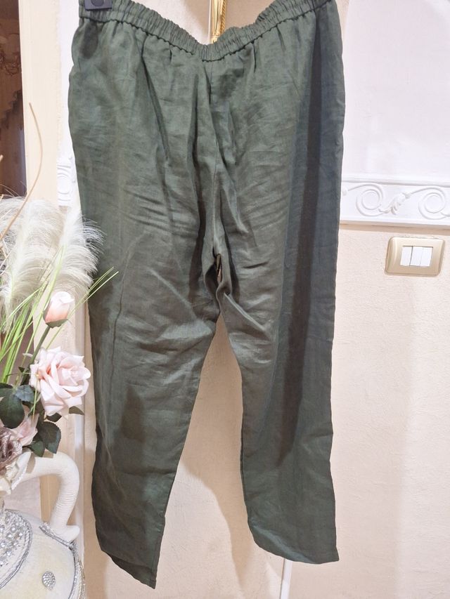 Pantalone donna verde oliva