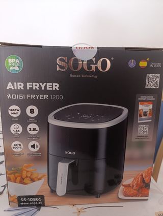 Freidora de Aire SOGO Digi Fryer 1200W 3.5L, nueva