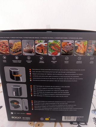 Freidora de Aire SOGO Digi Fryer 1200W 3.5L, nueva