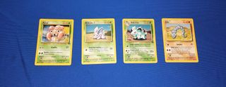 Pokemon Lotto 4 Carte Paras, Nidoran, Nidorina, On