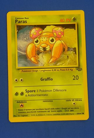 Pokemon Lotto 4 Carte Paras, Nidoran, Nidorina, On