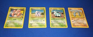 Pokemon Lotto 4 Carte Paras, Nidoran, Nidorina, On