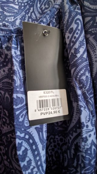 Vestido corto Natura con etiqueta