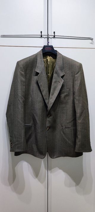 Giacca uomo taglia 56 drop 6 marrone