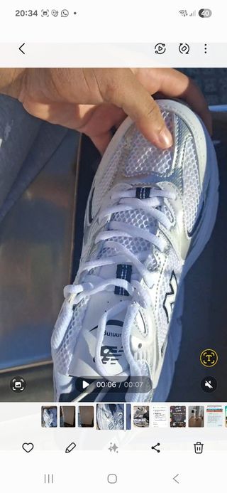 Zapatillas New Balance Blancas y Grises