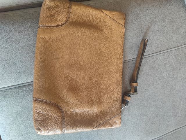 Bolso de mano Massimo Dutti piel marrón