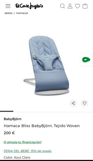 Hamaca BabyBjörn azul