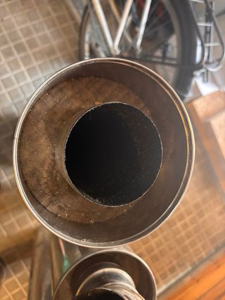 4 Tubos Inox Aislados Estufa Pellets