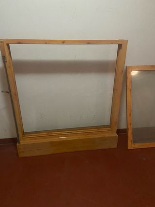 Ventana PVC marrón claro