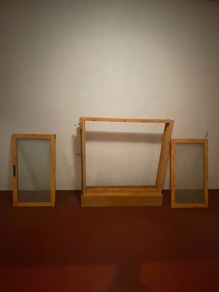 Ventana PVC marrón claro