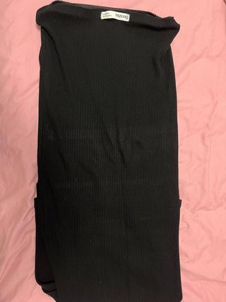 Bershka Falda Larga Negra