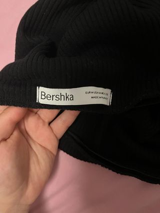 Bershka Falda Larga Negra