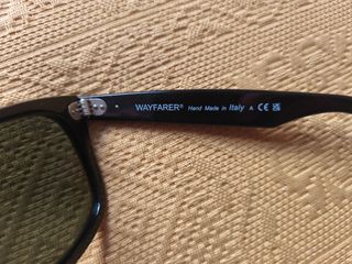 Gafas de Sol Ray-Ban Wayfarer Negras Nuevas.