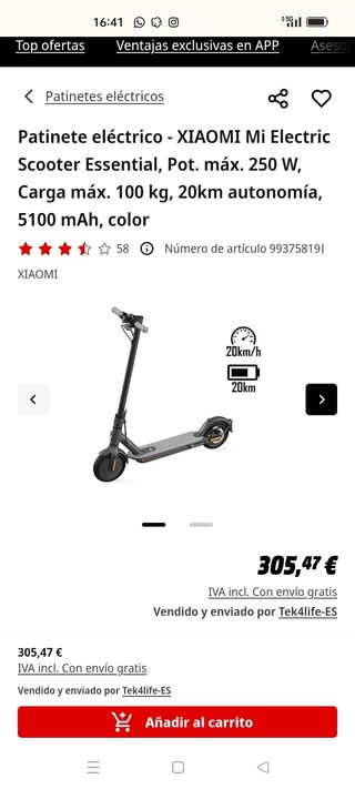 Patinete Eléctrico Xiaomi Mi Essential