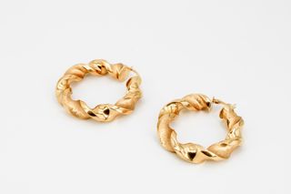 Aros torcidos de oro 18k Quickgold