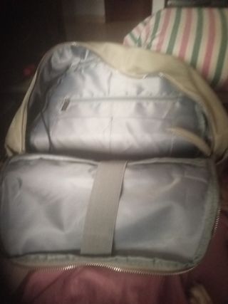 Mochila Beige y Gris