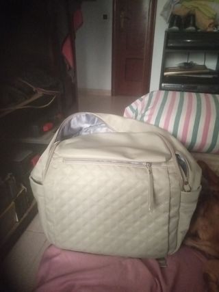 Mochila Beige y Gris