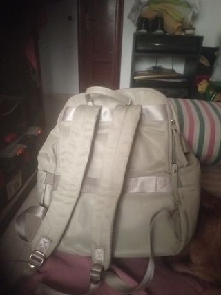 Mochila Beige y Gris