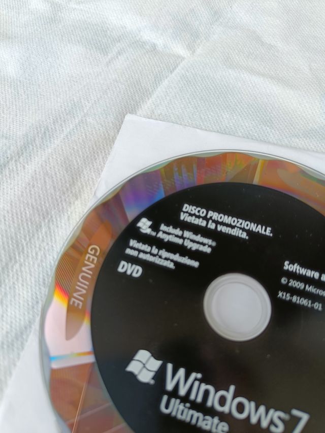 DVD Windows 7 Ultimate x64 Promozionale