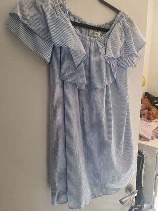 Blusa Zara Talla Única Rayas Azules