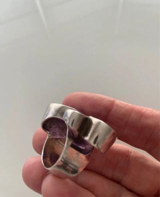 Anillo Plata y Amatistas Vintage
