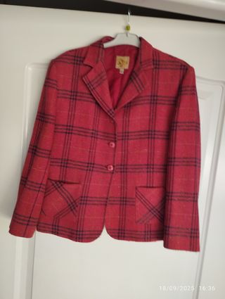 Chaqueta de cuadros mujer