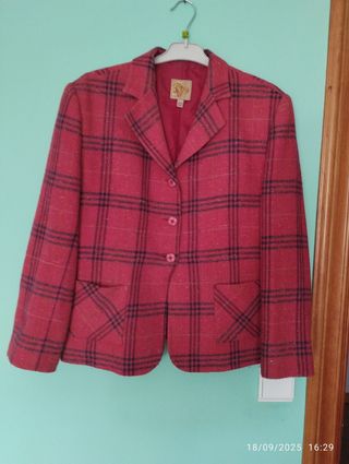 Chaqueta de cuadros mujer